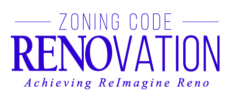 Zoning Code RENOvation Achieving ReImagine Reno logo