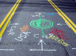 Chalk on Road