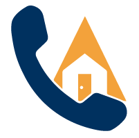 Icon of a phone and tent