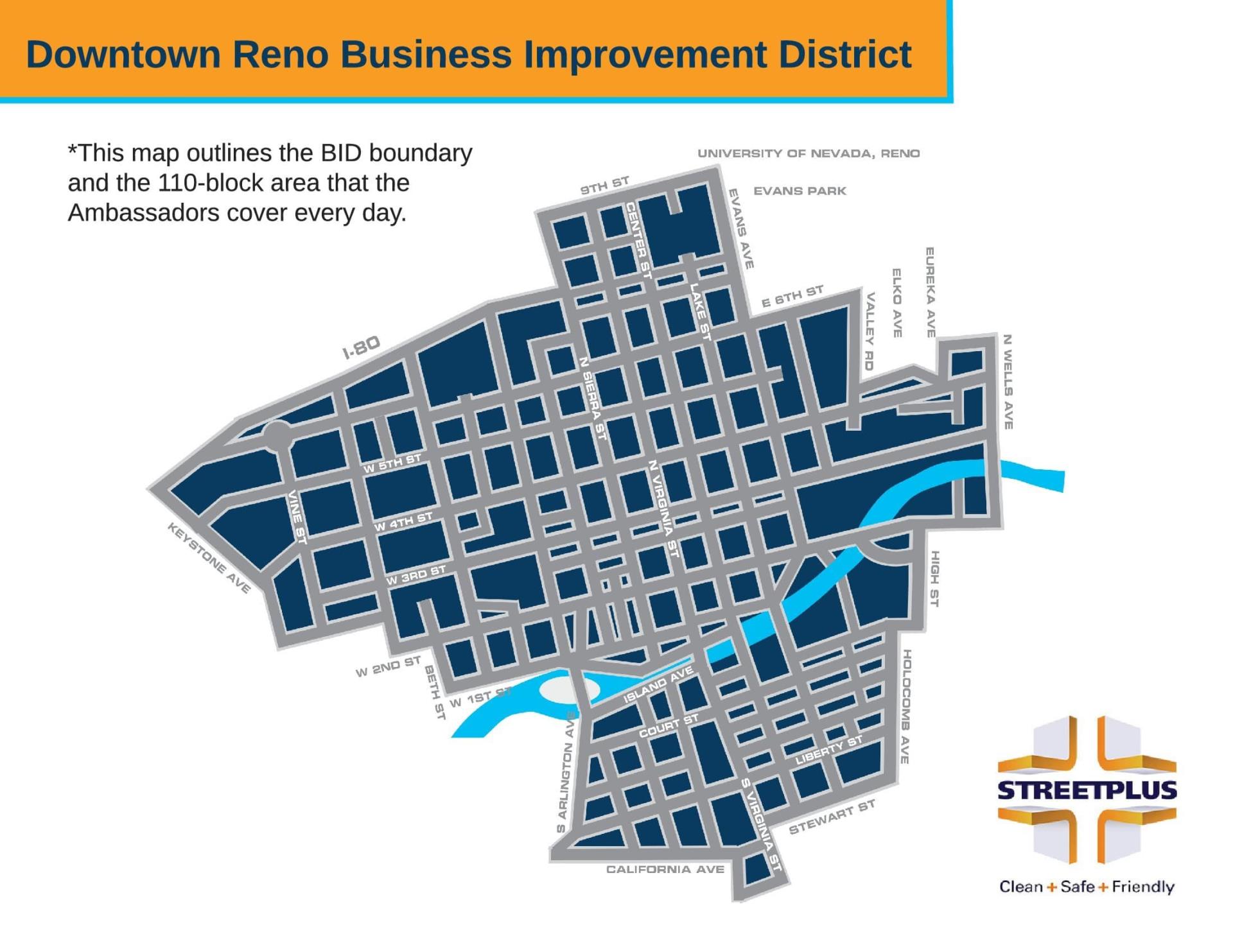 Downtown Reno Services Map