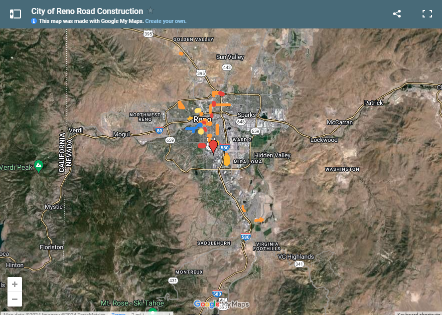 Road closure map