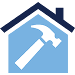 House icon with hammer inside