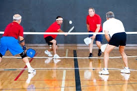 People playing Pickleball